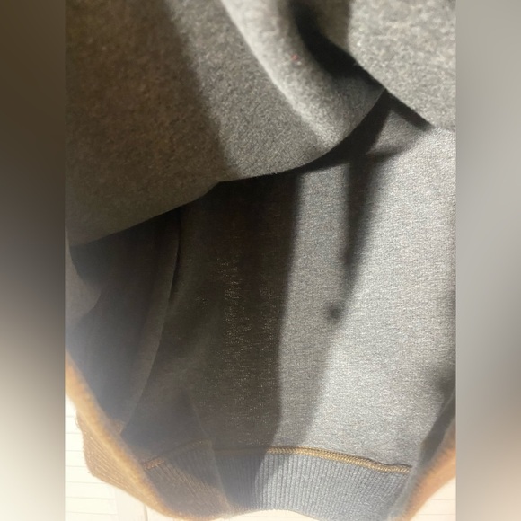 Banana Republic 1/4 Zip Sweater Men’s No Size  Brown/Gray Reversible See Descrip - Picture 3 of 5